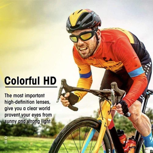KEMIMOTO Riding Goggles for Men - UV Protection, Windproof & Dustproof with 4 Lens Kit for Outdoor Activities