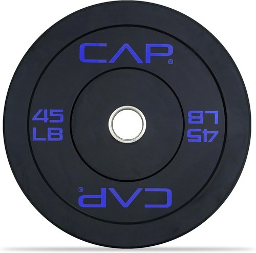 CAP Barbell Rubber Olympic Bumper Plate - Durable Weightlifting Plates | Various Sizes & Colors