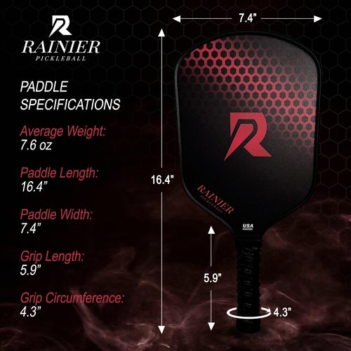 Fiberglass Pickleball Paddles Set of 2 | USAPA Approved Pickleball Paddle | 2 Rackets, 2 Balls, 1 Sling Carry Bag | 16mm Pickle Ball Paddle Set for Men and Women