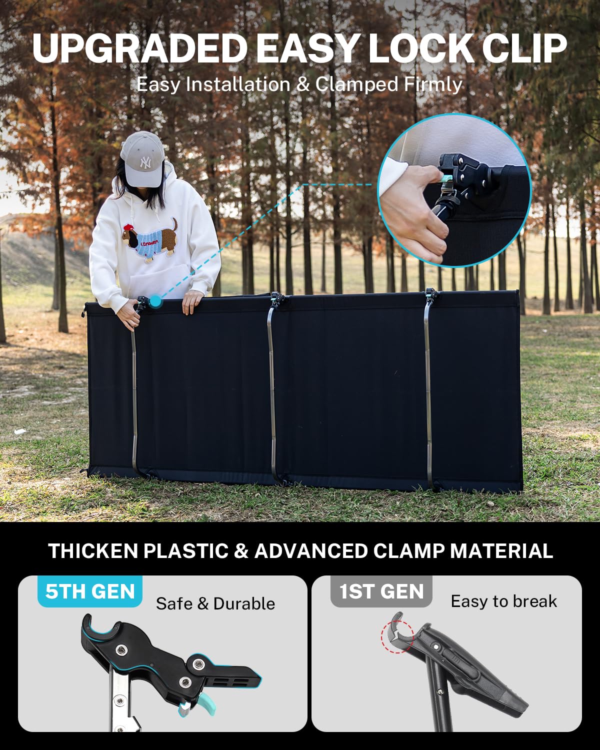 Gonex 31.5" Extra Wide Camping Cot with Premium Pillow Pocket Supports 350lbs, Portable Ultralight Folding Cot Bed for Adults Travel, Beach, Home, Sleeping (Black)