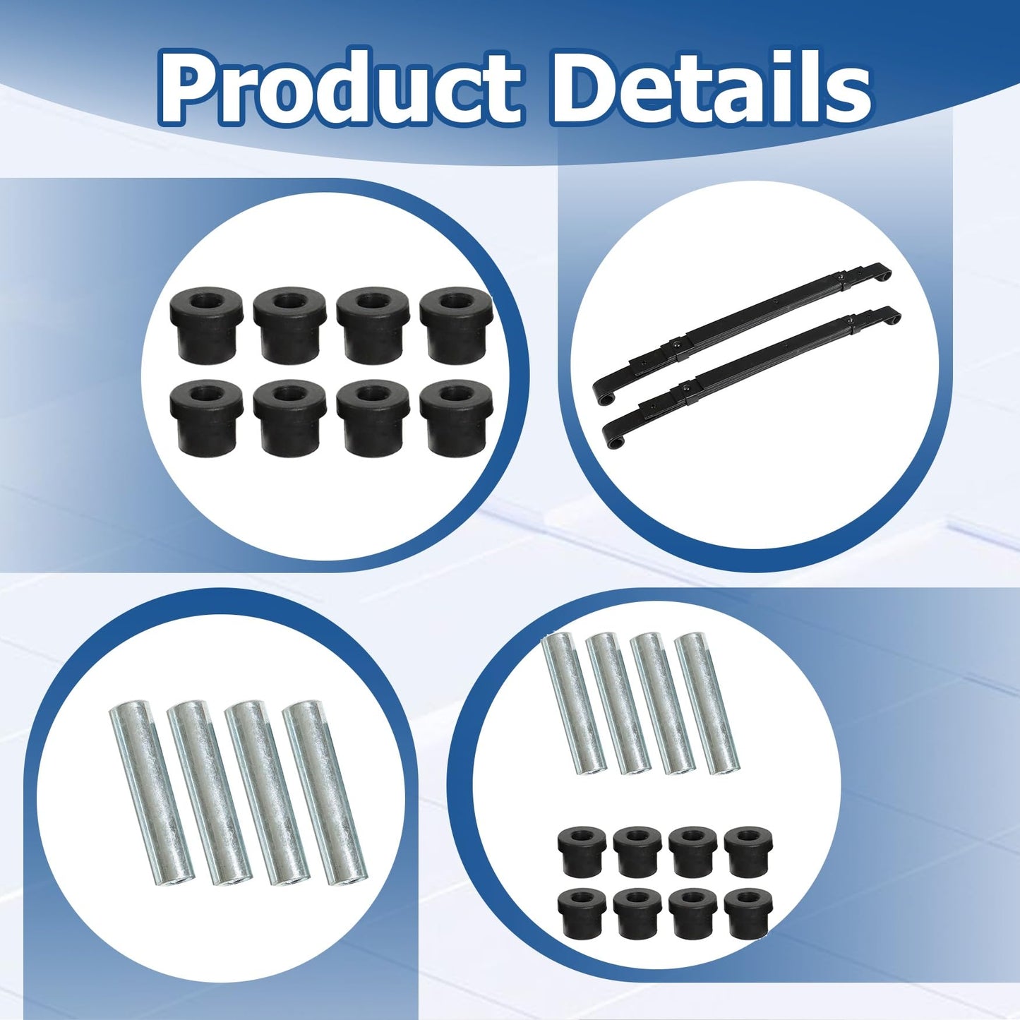 WFLNHB Heavy Duty Rear Leaf Springs Set of Club Car Replacement for Precedent (2004-up) Golf Cart