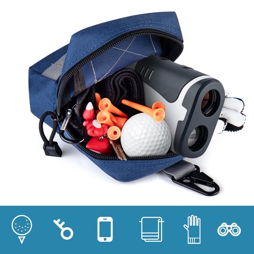 DUXCIYHTA Golf Balls Bag,Molle Golf Tees Holder Pouch For Golf Rangefinder Storage,Zipper Golf Accessories Bag for Men And Women