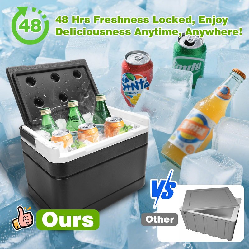 Roykaw Golf Cart Ice Cooler Compatible with Club Car Precedent, Portable Precedent Ice Chest Box with Mounting Bracket, 6L Ice Box for Beach, Drink, Camping, Fishing, OEM# 102588101, 103886801