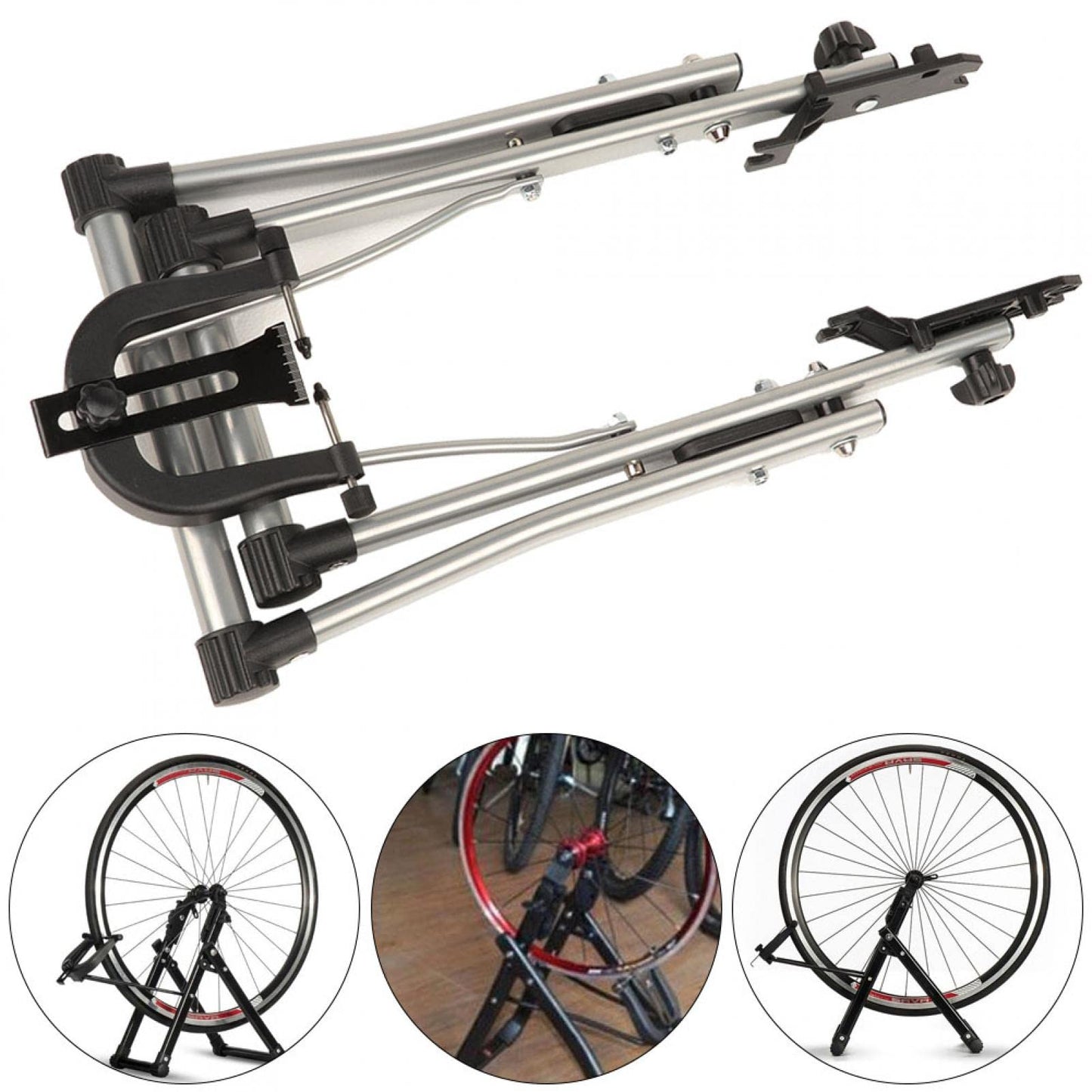 Bike Wheel Maintenance Bike Wheel Truing Stand,Foldable Wheel Truing Wheel Truing Stand,Sturdy for Road Bike Bike Tool Outdoor Cycling