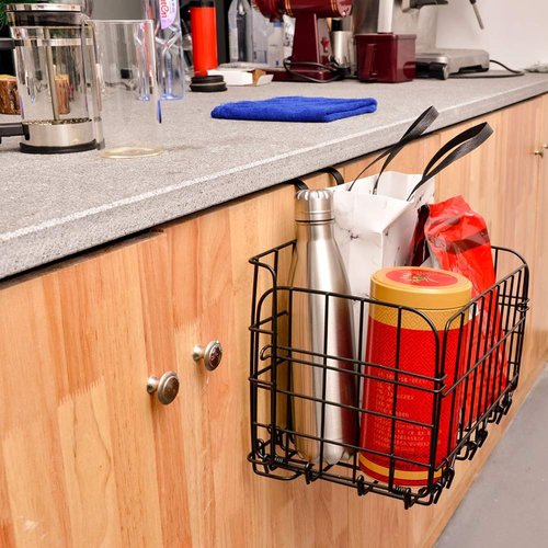 HOMEE Folding Rear Bike Basket Wire Mesh Fold-Up Detachable Front Bag Rear Hanging Bike Basket Bicycle Bag Cargo Rack for Mountain Bike Accessories Bike Frame Basket 1 Pack