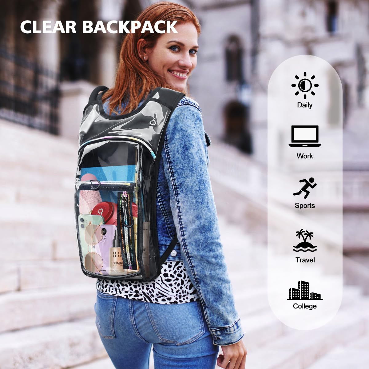 Hydration Backpack, Water Backpack with 2L Hydration Bladder, Rave Backpack Hydration Pack, Festival Essential for Raves, Hiking, Cycling, Climbing, Running, Outdoor, Camping and More