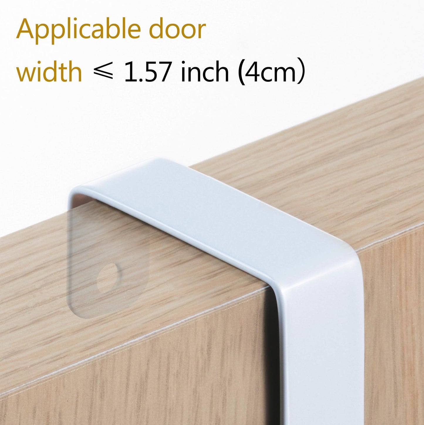 niffgaff Over Door Towel Hooks: Bathroom Hanger for Towels, Overdoor Coat Hook Hanging for Clothes Organizer, White, 2 PCS,for 1.7'' Door