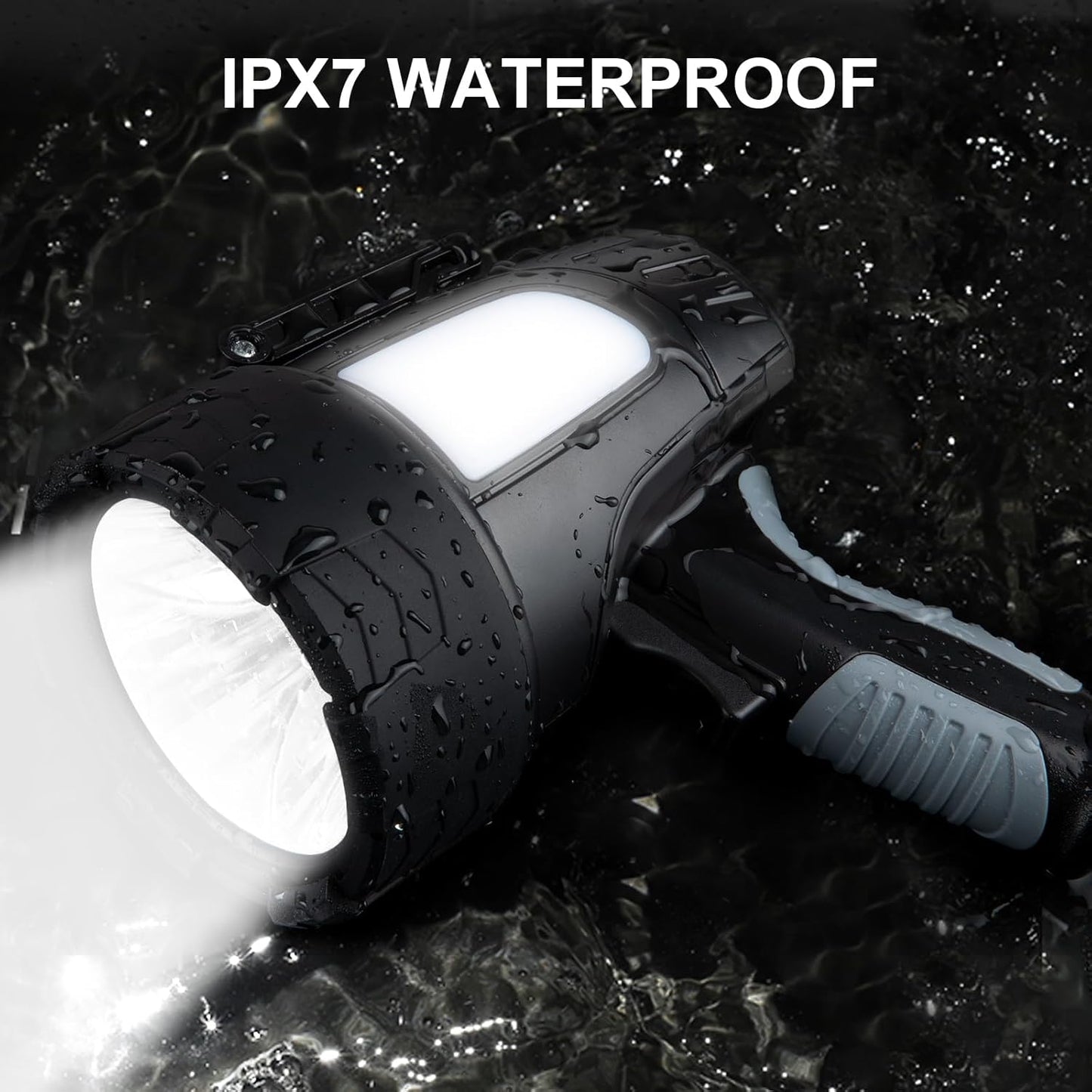 99,000 Lumen Rechargeable LED Spotlight with Tripod | 6 Modes & 30H Runtime for Outdoor Adventures