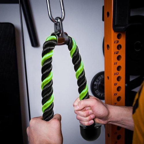 Deluxe Tricep Rope - Non-Slip Cable Attachment for Effective Gym Workouts | 27 & 36 Inch Length