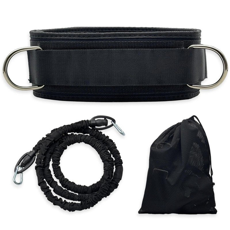 OKQX Basketball & Volleyball Agility Training Belt Kit – Resistance Band Speed & Coordination Trainer with Adjustable Waist Strap, Black 1-Pcak