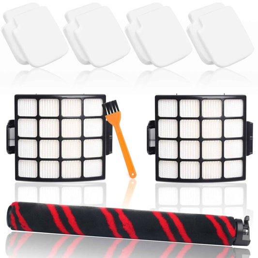 Bluearks 7PCS Shark Stratos Filter Replacements Compatible with AZ3002 AZ3000 AZ3000W Shark Stratos Duo Clean PowerFins Upright Vacuum Kit Includes 1 Brush Roll+2 HEPA + 4 Foam & Felt Filters