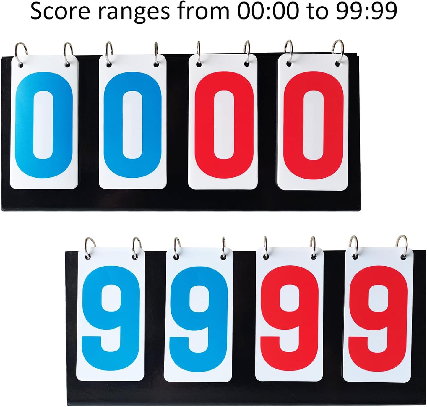 Skiennix Portable Score Keeper - 4-Digit Flipper for Football, Basketball & Tennis Games