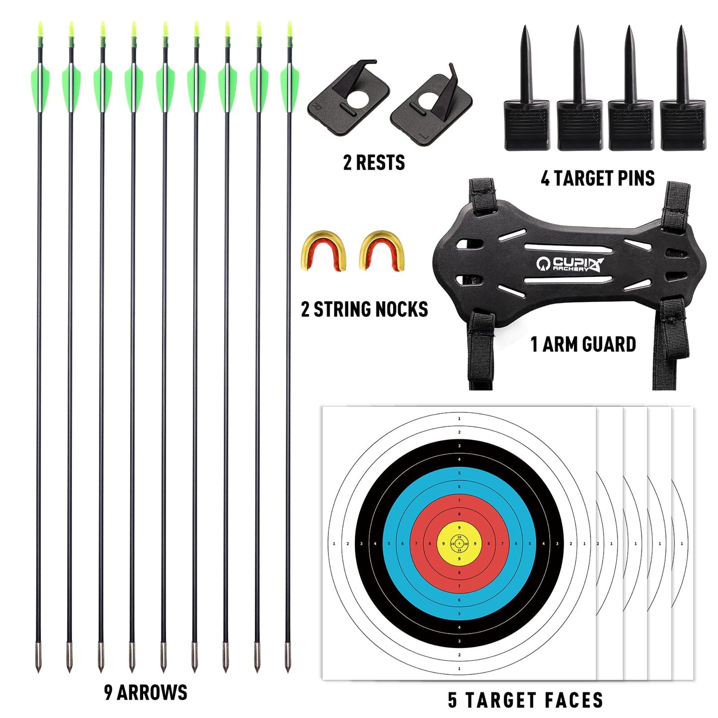 Archery Takedown Recurve Bow and Arrow Set for Adults/Beginners/Youth
