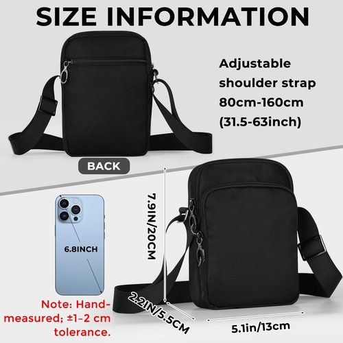 Tibroni Crossbody Bag Sling Bag for Women Men Anti Theft, Shoulder Chest Bags with Zipper Lock