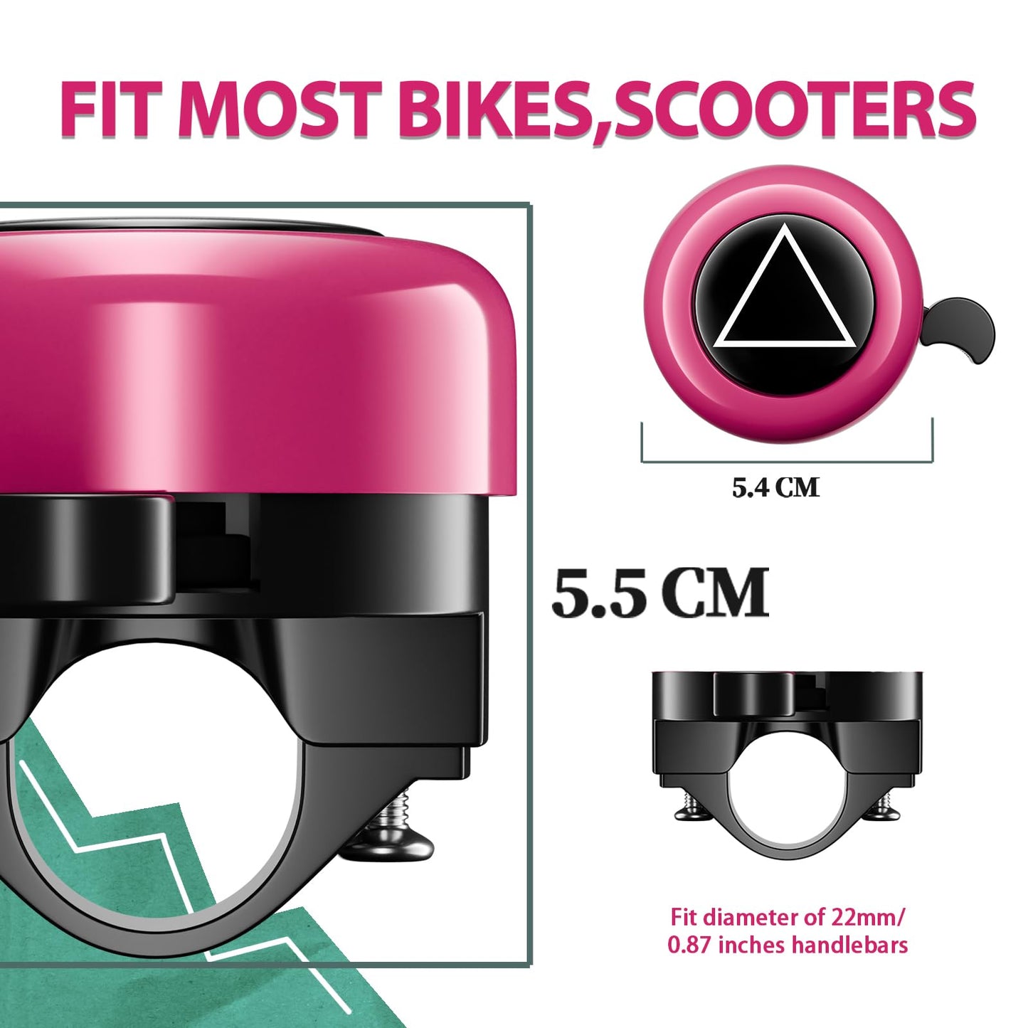 Bike Bell Classic Bicycle Bell Mountain Bike Bells for Adults Kids with Loud Sound and Fit for Most Bicycle Handlebars
