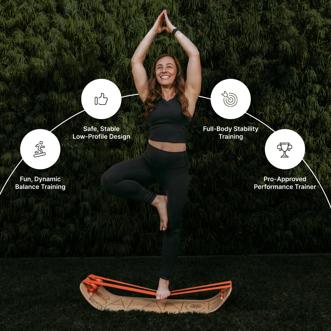 GIBBON SlackBoard with Stand - Slackline Balance Board Kids & Adults
