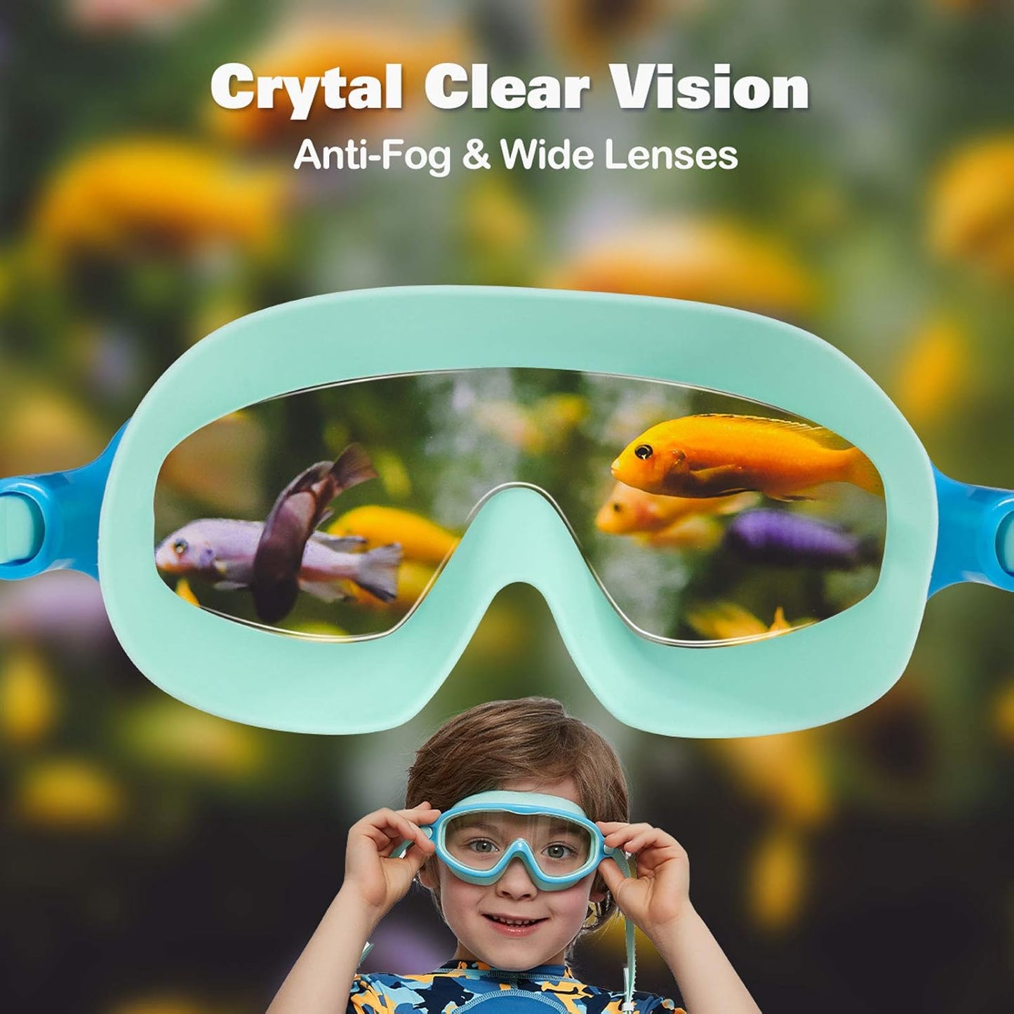 Skiennix Kids Swimming Goggles - Anti-Fog, UV Protection, Watertight | 2-Pack for Ages 3-15