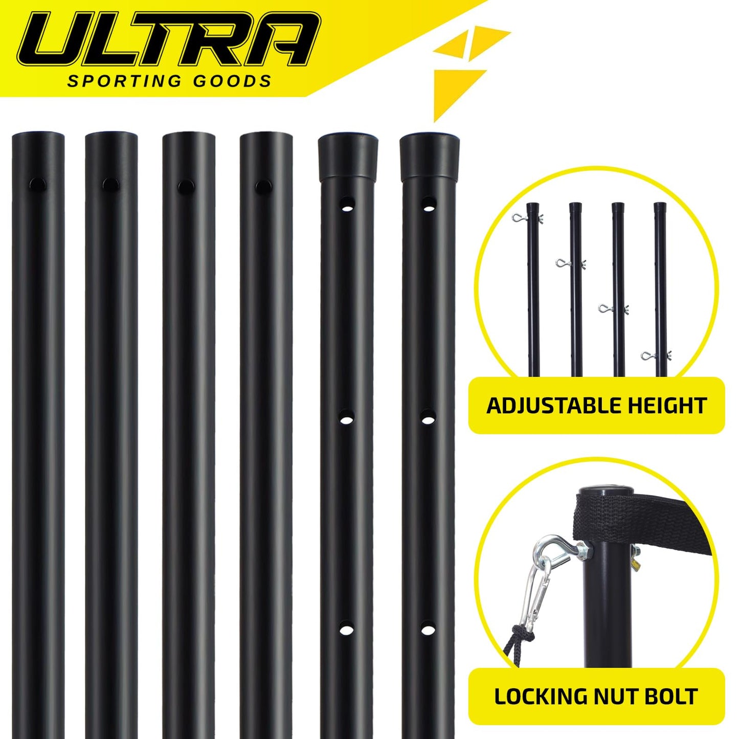 Professional Volleyball Net, Regulation Size 32x3FT, Portable | Volleyball Net for Backyard, Beach, Park, Pool, Available as a Set (Poles, Ball, Pump, Markers) or as a Replacement Net