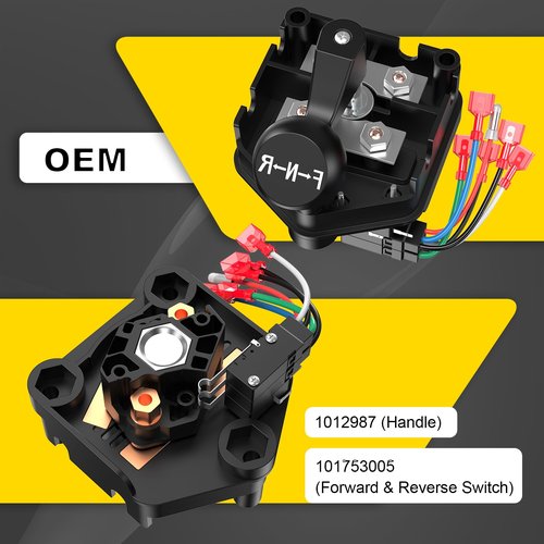 Golf Cart 48V Forward Reverse Switch Assembly and Handle for Club Car DS, Club Car Forward and Reverse Switch for 1996-UP DS/2018-UP Tempo, OEM# 1017530-05, 1012987