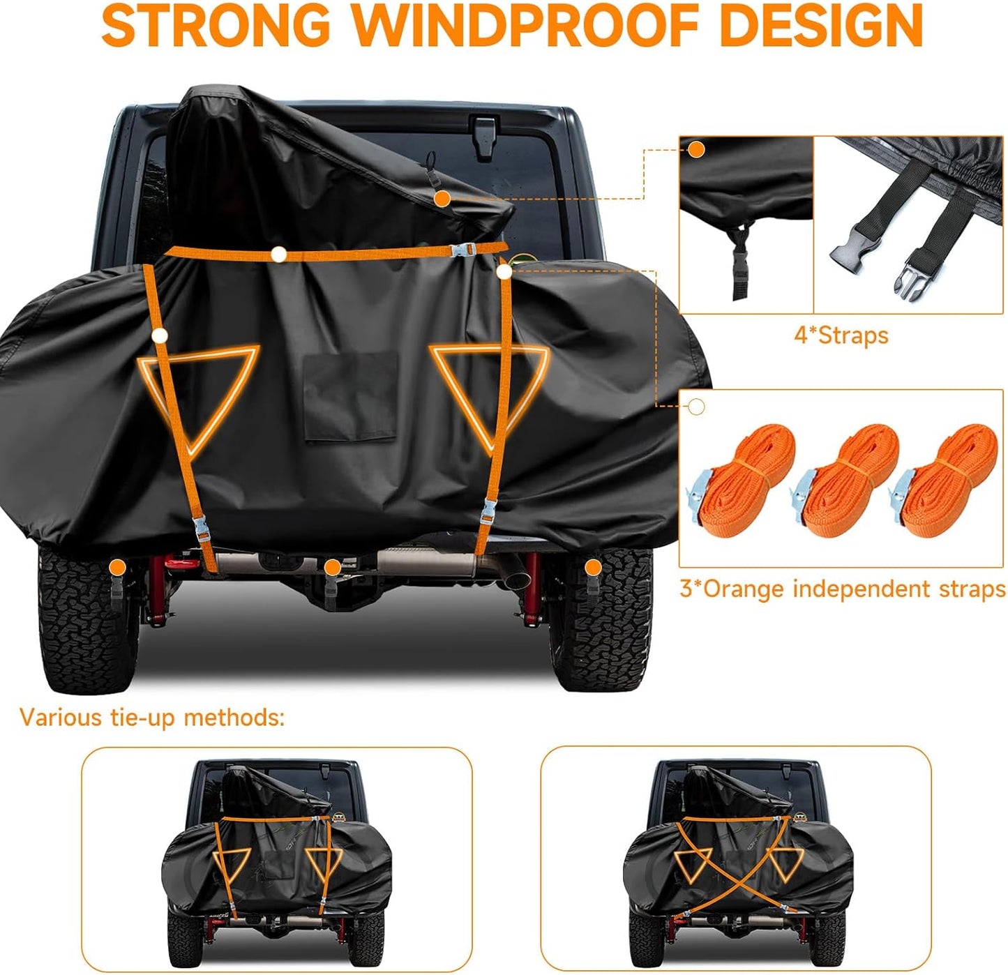 Neverland Waterproof Bike Cover - Durable 600D Oxford Material for Outdoor Storage & Travel | Fits 2 Bikes