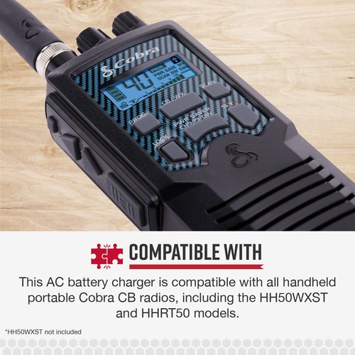 Cobra AC Battery Charger for Cobra Handheld CB Radios - 12 Hour Ni-Cad & 24 Hour NiMH Batteries Charge Times (CA 45 C B)