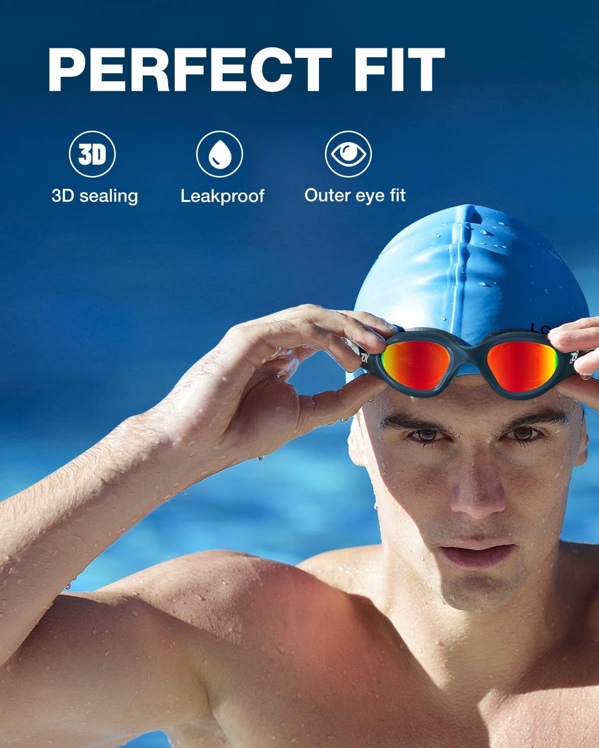 ZIONOR Swim Goggles - Upgraded G1 Polarized Anti-Fog Design for Adults | Perfect for Men & Women