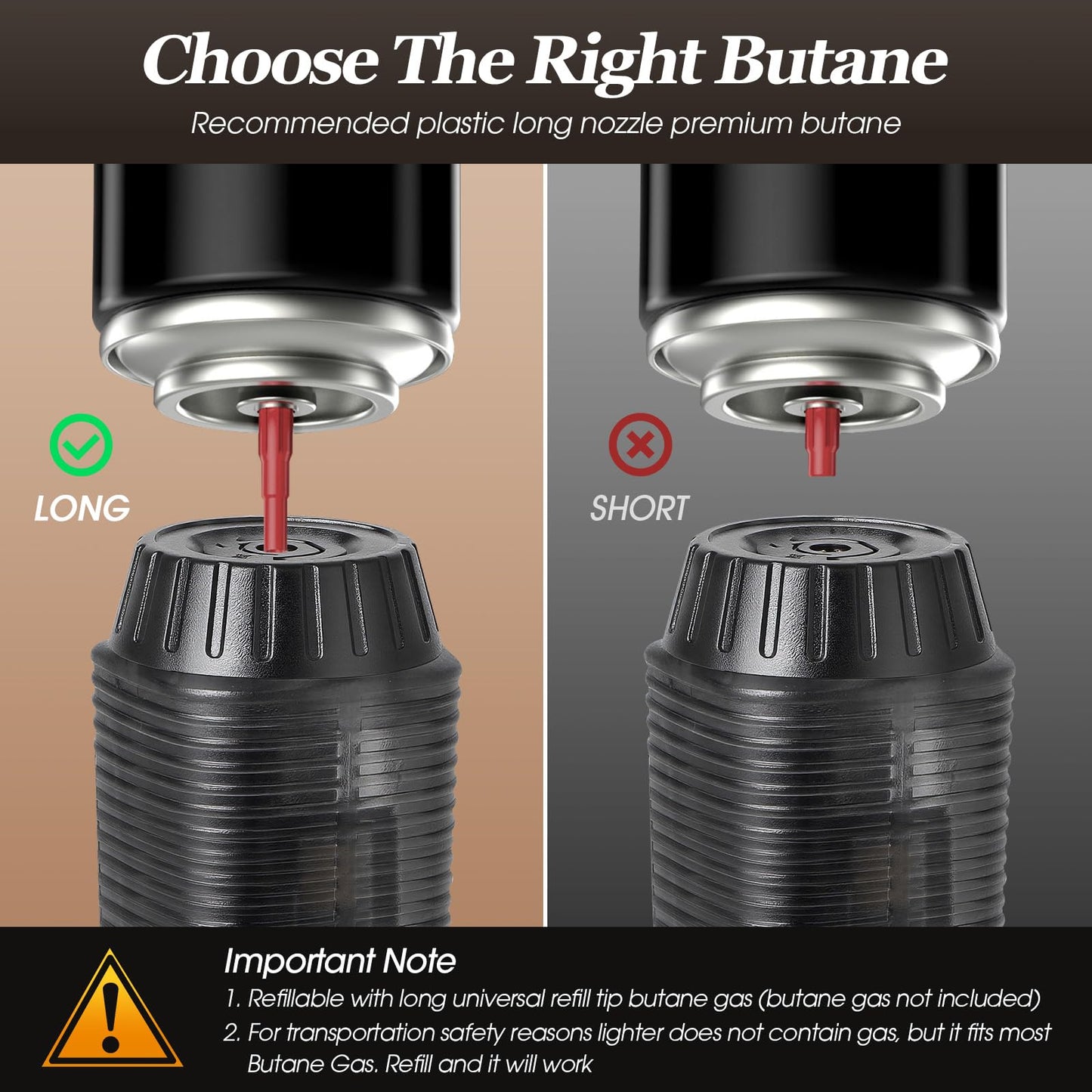 Tesonway Cigar Lighter 2 Pack, Windproof Refillable Butane Torch Lighter, Multifunction Cigar Accessories Butane Lighter with Cigar Holder, Cigar Draw Enhancer and Cigar Punch, Butane Not Included