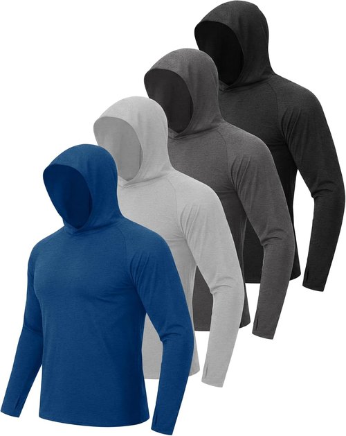 BOOJO Sun Hoodie for Men - Lightweight UV UPF 50+ Long Sleeve Fishing Shirt | Perfect for Athletic Workouts
