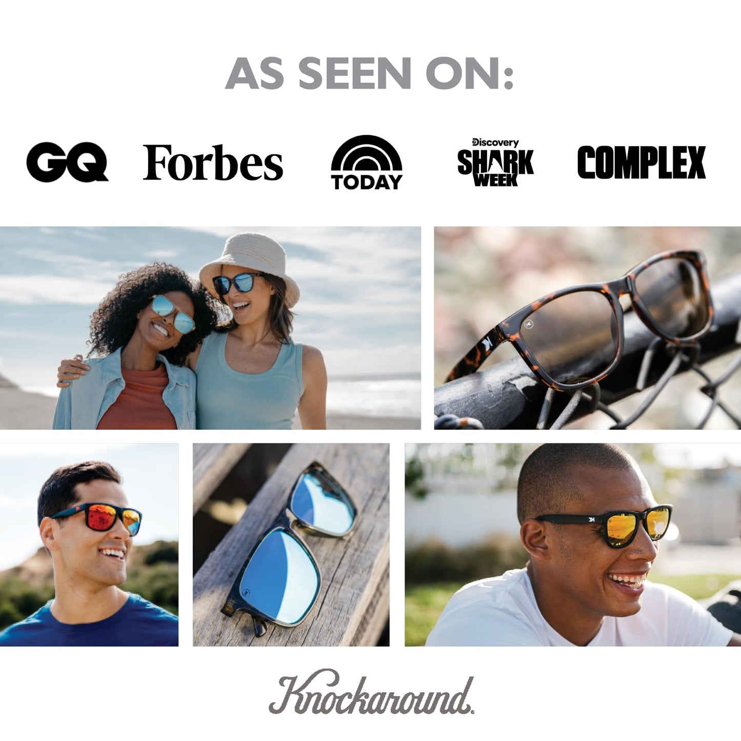 Knockaround Square Polarized Sunglasses for Men & Women - UV400 Protection