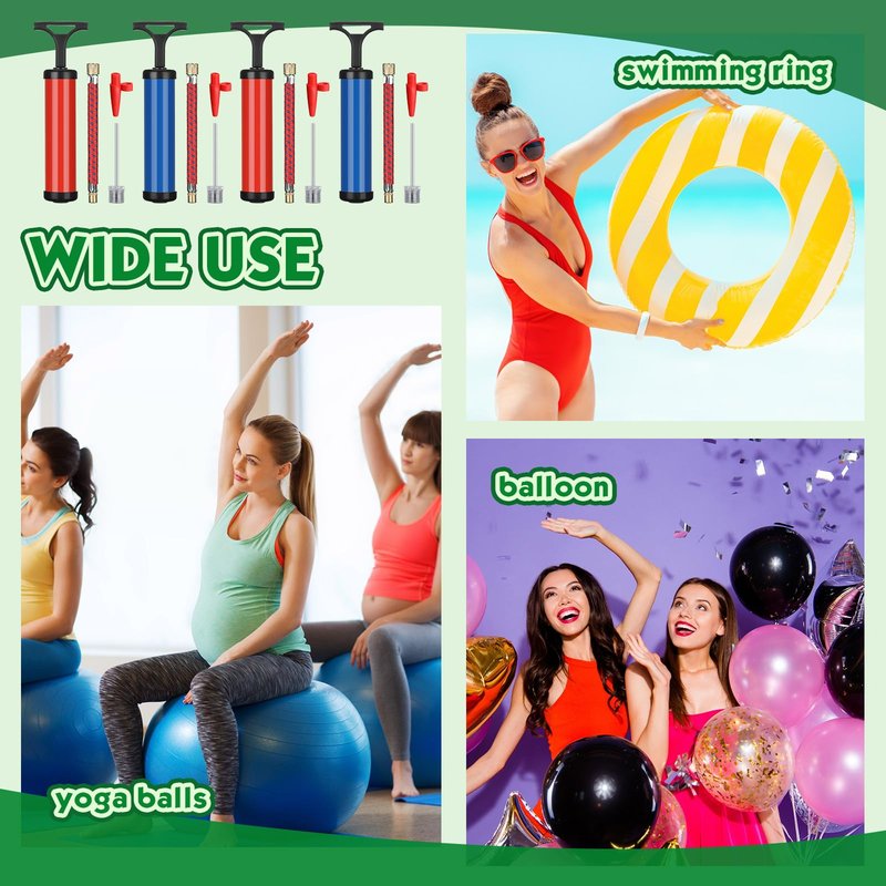 Shihanee 36 Sets 36/60 Sets Ball Pump Bulk for Sports Balls with Needles Nozzles Flexible Extension Hose for Basketball Soccer Football Volleyball Water Rugby Exercise Sports Ball Balloon