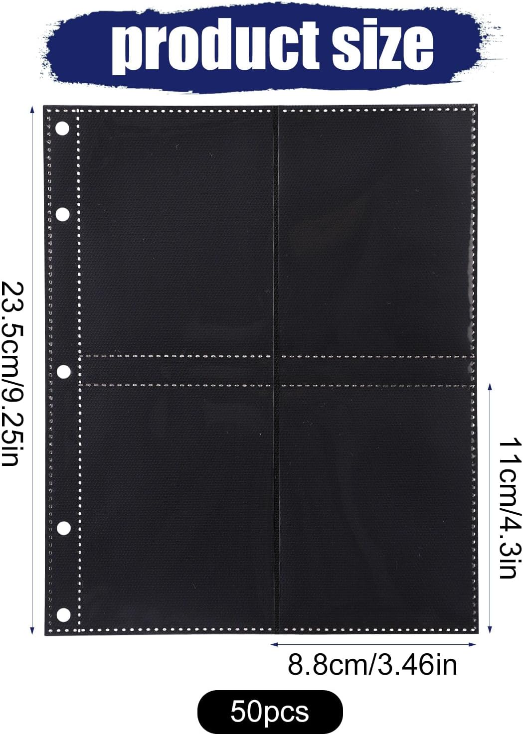 Skiennix 50pcs Trading Card Sleeves - Double-Sided Pocket Protectors for Baseball & Sports Collectibles