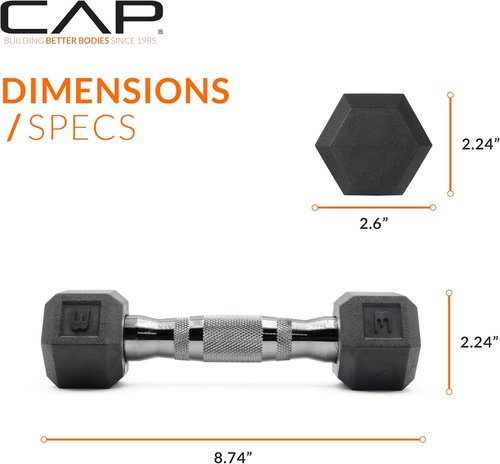 CAP Barbell Coated Dumbbell Weights - Versatile Pairs & Sets for Home Workouts