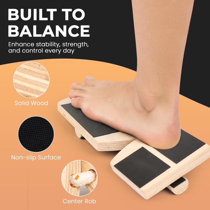 ECOMPLEO Ankle Balance Board & Foot Strengthener – Single Leg Stability Trainer for Physical Therapy, Sprain Recovery, Plantar Fasciitis Relief & Balance Training
