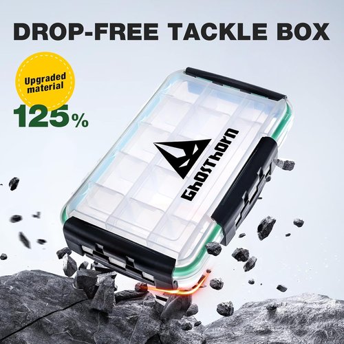 Ghosthorn Fishing Tackle Box - Waterproof Organizer with Removable Dividers | 2-Pack 3600 Size