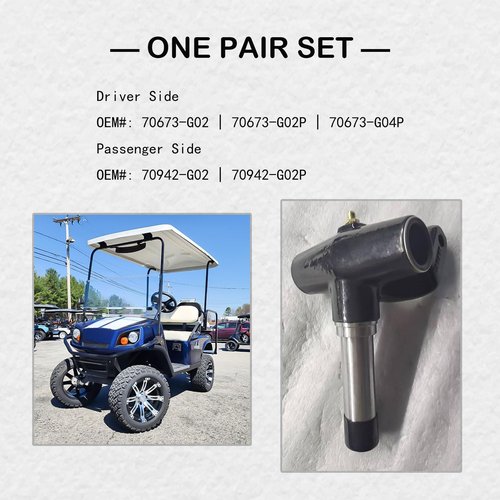LOSTAR Golf Cart Front Hand Spindle Assembly Compatible with 2001-Up EZGO TXT Gas & Electric Replaces 70673-G02,70942-G02