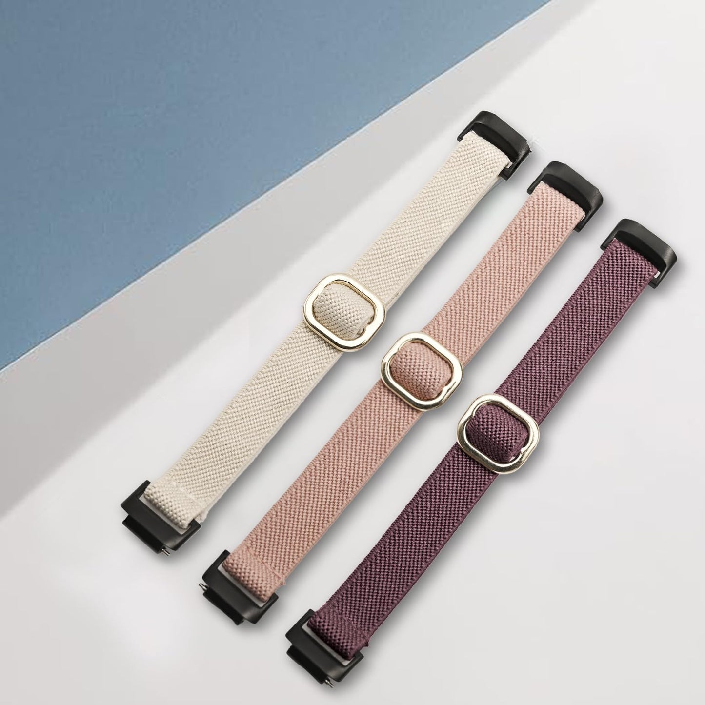 Oanux 4 Pack Elastic Nylon Compatible with Fitbit Inspire 3 Band/Fitbit Inspire 2 Band, Adjustable Soft Stretchy Sport Strap Replacement Wristband for Inspire 3/2 Women Men