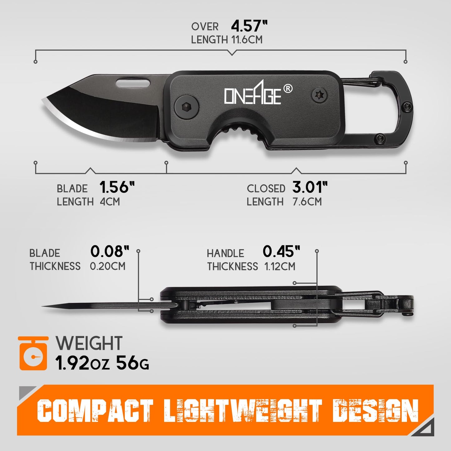 Stocking Stuffers for Men - Pocket Knife for Men, Christmas Bulk Mens Gifts, Keychain Edc Gift with 1.62inch Blade - Small Folding Knives for Everyday Carry, Box Cutter - Gadgets for Camping, Hiking