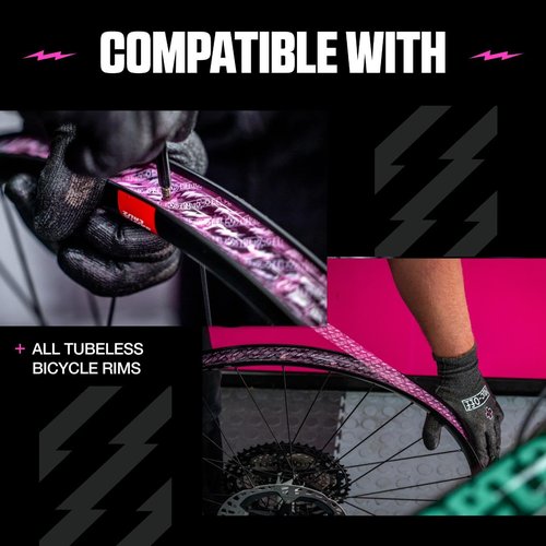 Muc-Off Tubeless Rim Tape, 28mm - Adhesive Bike Tire Liner, Tubeless Tape for MTB/Road/Gravel Bikes - Tubeless Kit including 10m Roll of Bike Tape