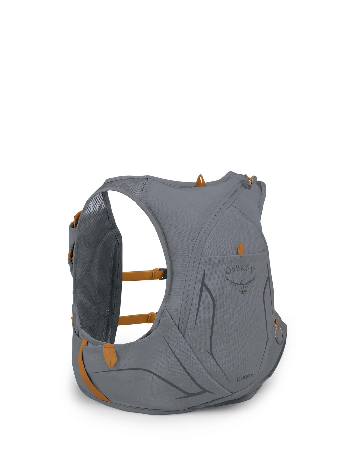 Osprey Duro 6L Men's Running Hydration Vest with Hydraulics Reservoir, Phantom Grey/Toffee Orange, Medium
