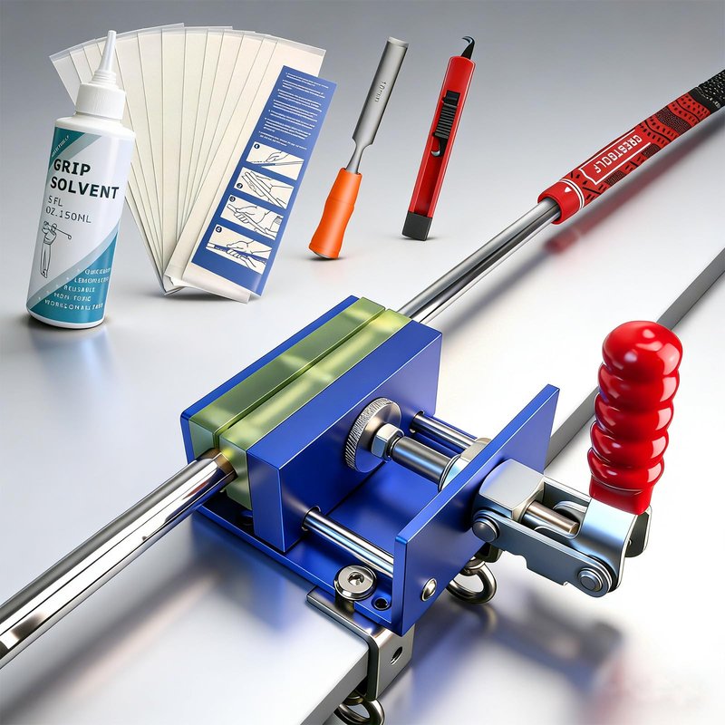 Crestgolf Golf Repair Kit Drill-Free & Drill Installation for Regripping Golf Clubs, Inlcudes 13PCS Grip Tapes, Hook Knife, Solvent, Grip Tape Remover and Aluminum Vise Clamp for Home or Workshop
