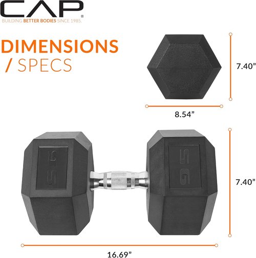 CAP Barbell Coated Dumbbell Weights - Versatile Pairs & Sets for Home Fitness