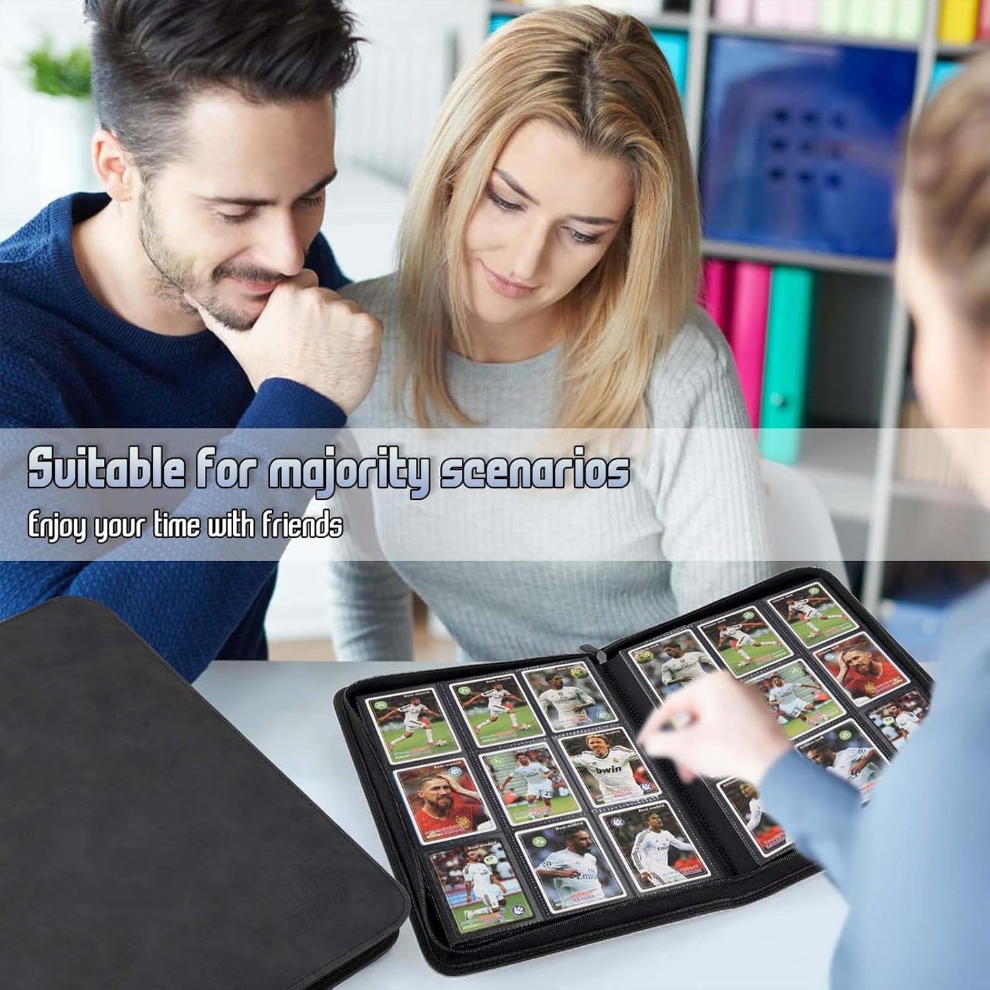 Trading Card Binder - Premium 9 Pocket PU Collection Album for MTG, TCG & Sports Cards | 540 Pocket Capacity (Black)
