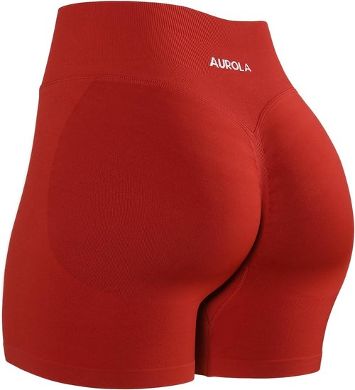 AUROLA Women's Workout Shorts - No Roll Up, Squat Proof, Seamless Compression | Available in Multiple Sizes