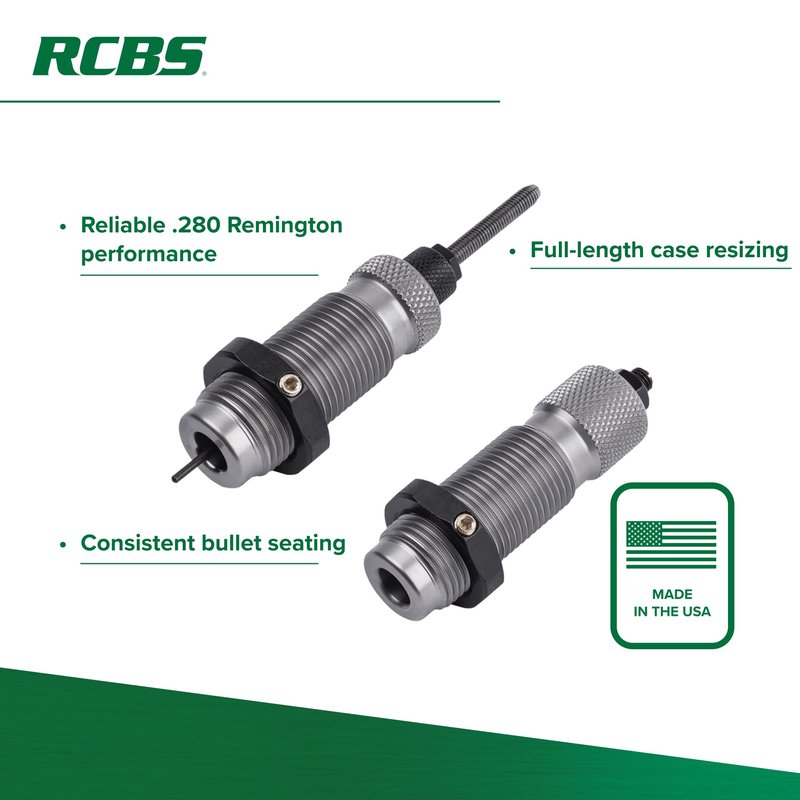 RCBS Full-Length Die Set .280 Rem, Reloading Die Set for Full-Length Sizing of .280 Remington