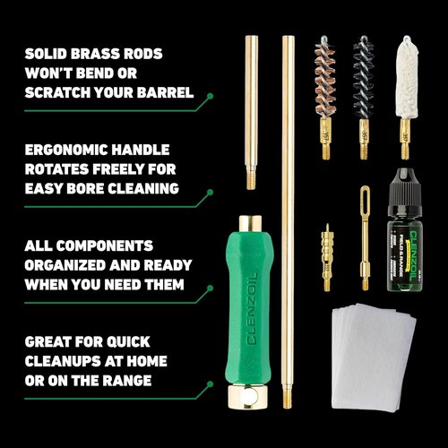 CLENZOIL Pistol Cleaning Kit - Complete Handgun Care Set for Field & Range Use