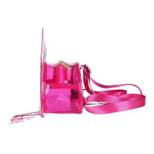 Bioworld Pink Flamingo 13.5-Inch Clear Mini Backpack