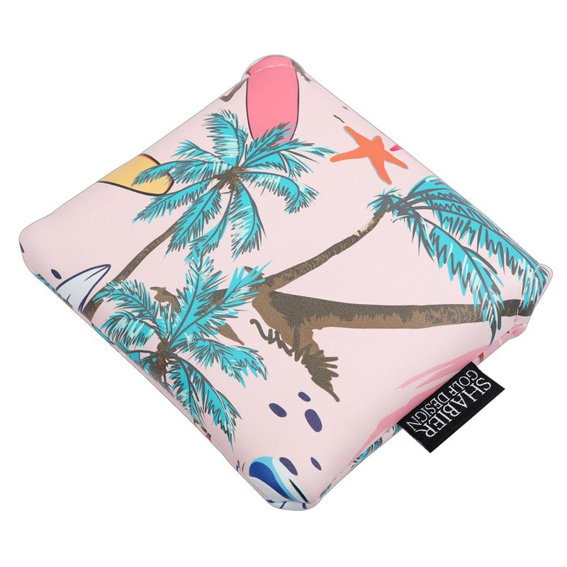 SHABIER Pink Large Mallet Golf Head Cover with Aloha Tropical Hawaii Surf Beach Design