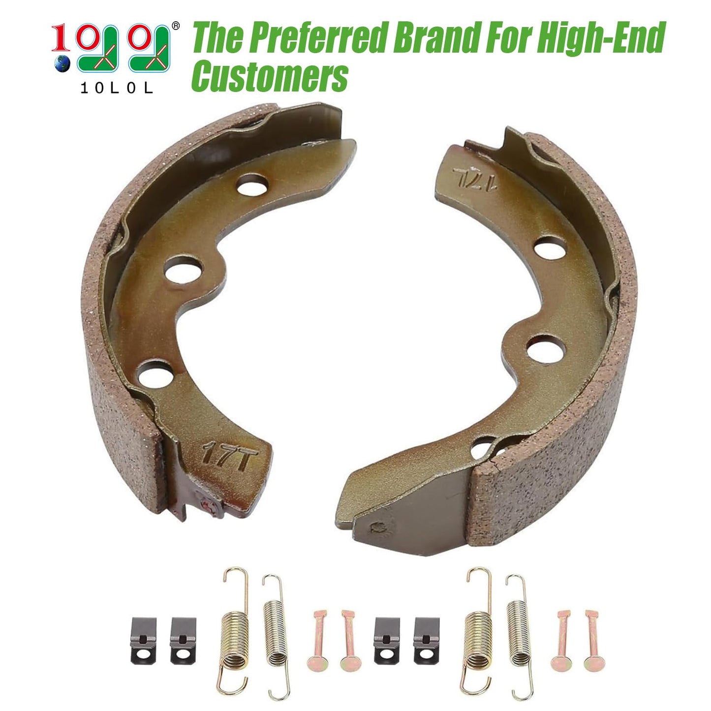 10L0L Golf Cart Brake Shoes for Club Car DS 1995-up, Precedent 2004-up, EZGO 1986.5-1995, for Yamaha G1 G2 G8 G9, OEM# 101823201 1011463 23364G1 27249G01