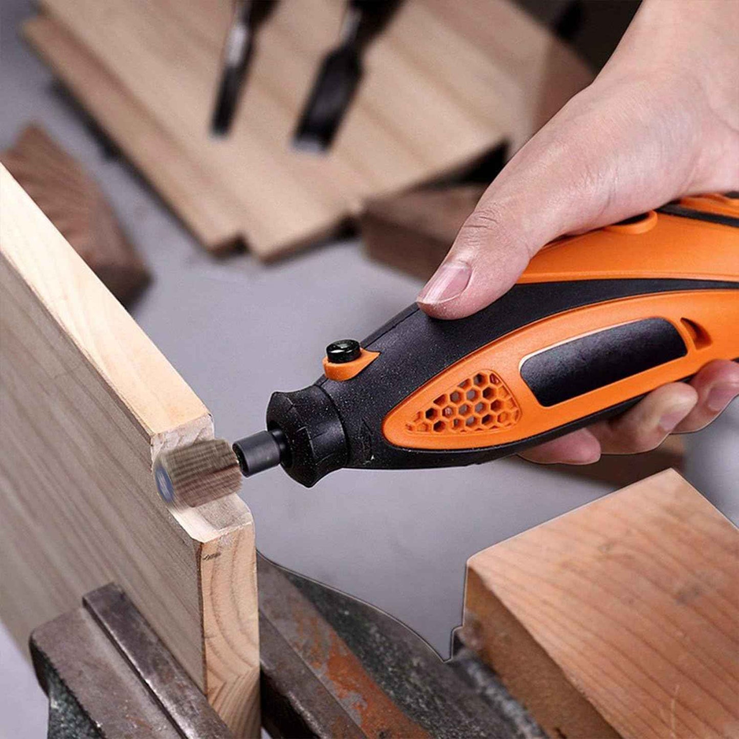 Mixiflor 60 Pcs Flap Wheel Sander for Dremel, 80 Grit Flap Sanding Wheel Rotary Tool Accessories Kit for Removing Rust and Polishing,1/8-inch Shank