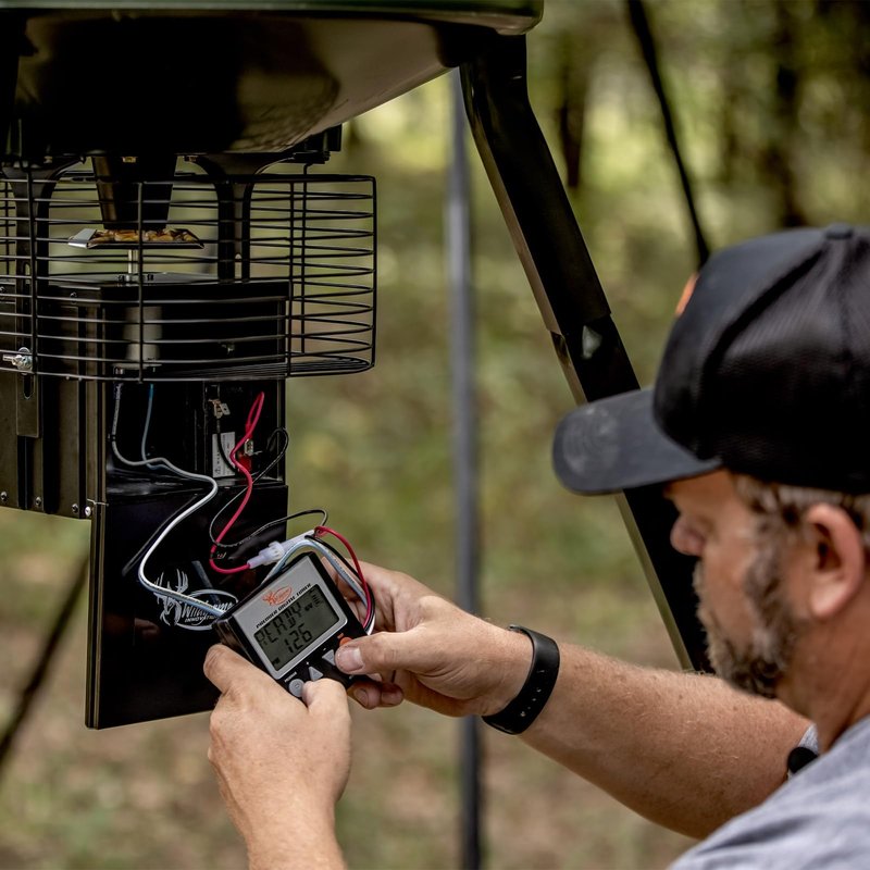 WILDGAME INNOVATIONS Trophy Hunter Digital Timer for Hunting Game Feeder | Durable Weather-Resistant 6V/12V Deer Feeder Timer with 1-6 Feed Times